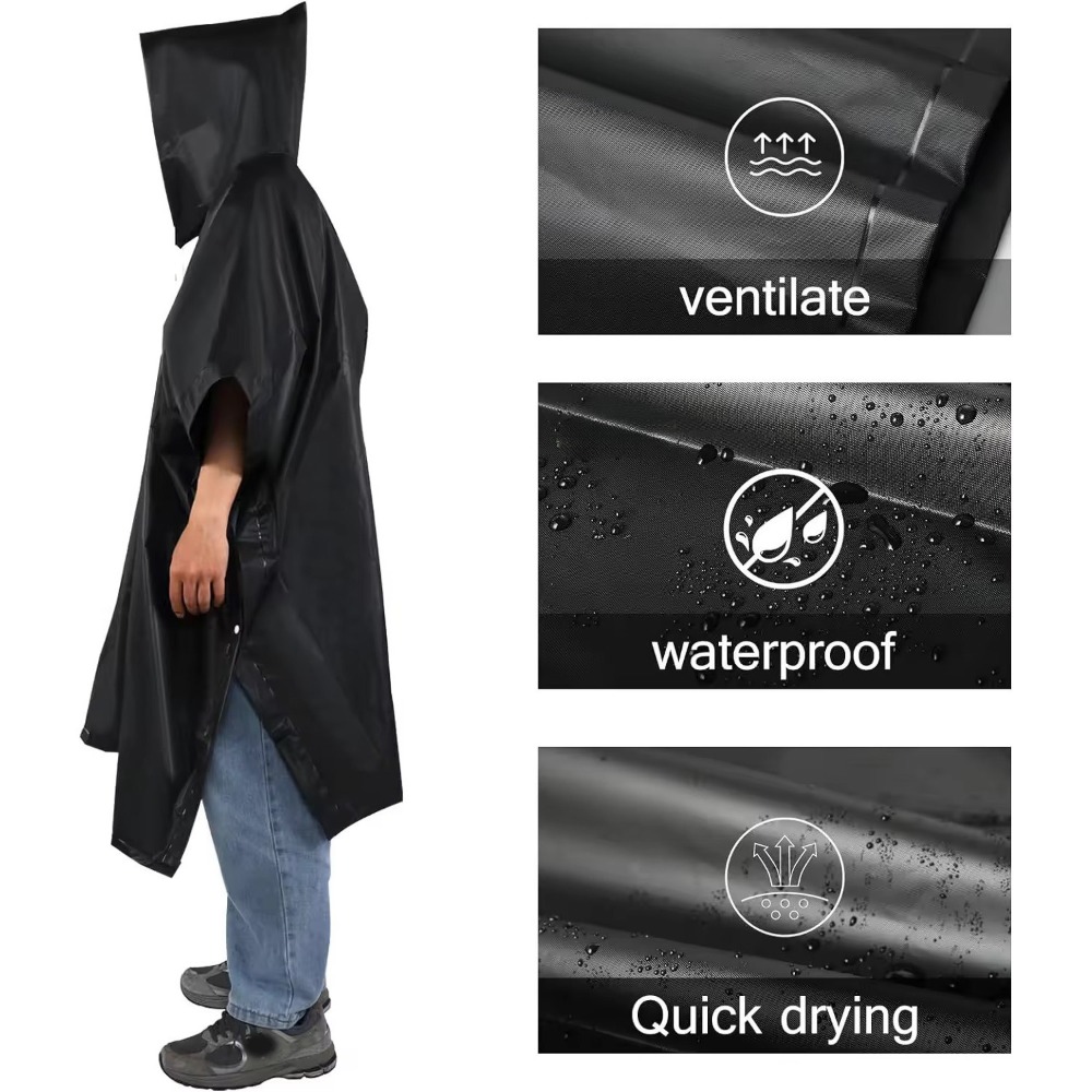 Poncho Impermeable 3 en 1 con  - Emergency Poncho Rain reseña y precio